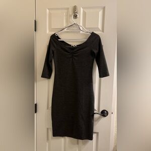 Zara Dark/Charcoal Gray Sheath Dress - Women's M